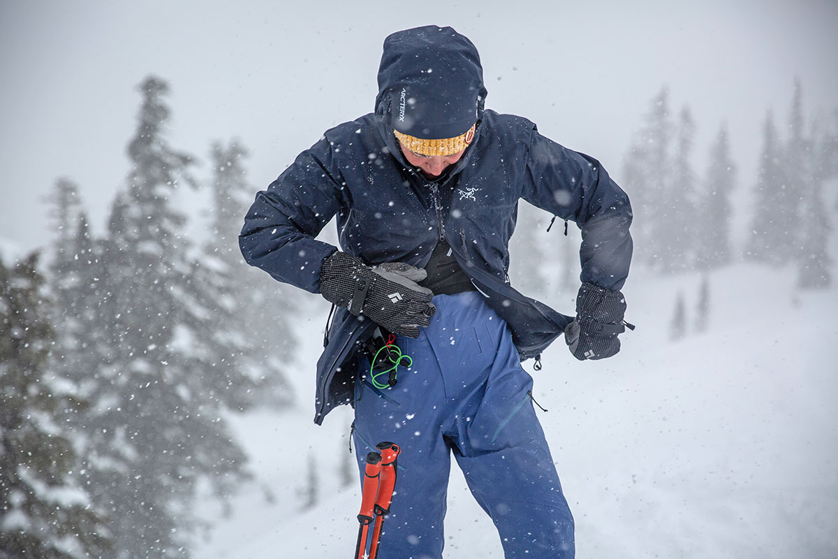 Arc'teryx Beta Insulated Jacket (two-way main zipper unzipped from bottom)